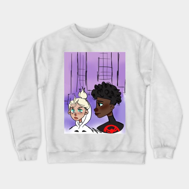 Miles and Gwen Crewneck Sweatshirt by MershadiesArt